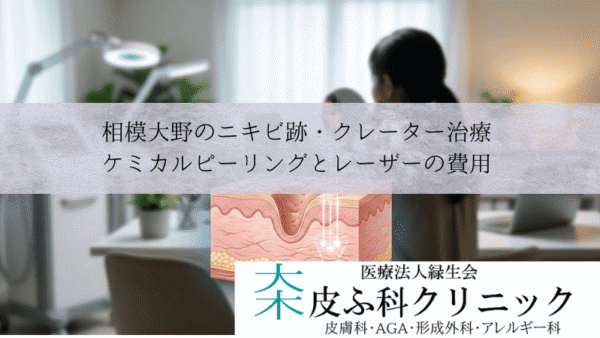相模大野のニキビ跡・クレーター治療｜ケミカルピーリングとレーザーの費用