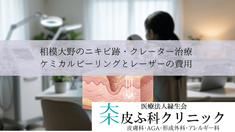 相模大野のニキビ跡・クレーター治療｜ケミカルピーリングとレーザーの費用