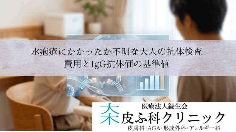 水疱瘡にかかったか不明な大人の抗体検査|費用とIgG抗体価の基準値