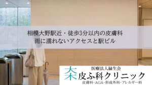 相模大野駅近・徒歩3分以内の皮膚科｜雨に濡れないアクセスと駅ビル