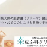相模大野の脂肪腫（リポーマ）摘出｜背中・おでこのしこりと日帰り手術